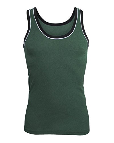 5er Pack MT® Herren Tanktop Melangefarben – Herren Unterhemden Achselhemden Sporthemden im 5-Farb-Pack - 3