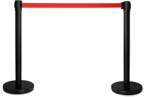 Stagecaptain PLS-200B barrières de sécurité système de balisage pour personnes noir la paire