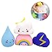 Produktbild ToWinle 4 Stück Kinder Badewannenspielzeug Baby Wasserspielzeug Badespielzeug (Regen, Wolke, Regenbogen, Gewitterwolke)