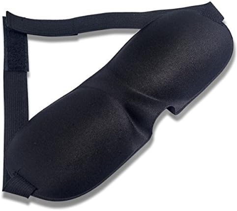 grinigh® 3D Eye Sleeping Mask Soft anti-lumière Blackout anti-fatigué Sleep Mask for Travel Sleep Relax Nap With Adjustable Strap Black