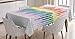 Produktbild LIS HOME Musik Tischdecke, Rainbow Digital Style Equalizer Verstärker Aufnahmegeräte Nachtclub Disco Thema, rechteckige Tischabdeckung für Esszimmer Küche Dekor, Regenbogenfarben