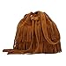 Produktbild TENDYCOCO Crossbody Bag Bucket Bag Fringe Quasten Retro Mode für Frauen (Braun)