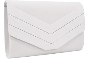 Best World 4 Yu Wocharm Womens V Shape Suede Clutch Evening Prom Purse Bridal Shoulder Handbags