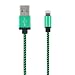 Produktbild Lightning Kabel Nylon 1m geflochten auf USB Kabel Ladekabel Datenkabel Ersatzkabel für iPhone 8 / 8 Plus, 7 / 7Plus, 6 / 6S / 6Plus / 6S Plus, 5/ 5S /5C, iPad Mini 2, Mini 3, Pro, Air, iPod Grün
