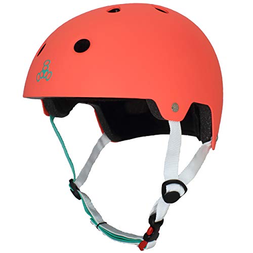Triple 8 New York 337000-571-4LX Casco EPS para Ahorro de Cerebro, Mandarina, XL