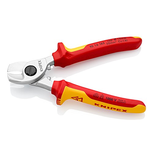 KNIPEX 95 16 165 Kabelschere für Cu- und Al-Kabel, VDE-geprüft - 2