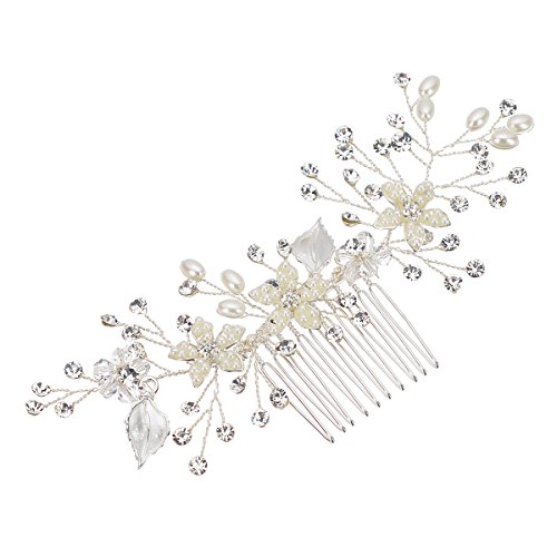Remedios Vintage Flower and Leaf Inspiration Hair Comb Wedding Bridal Hair Accessory Handmade