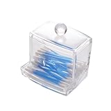 Clear Acrylic Cotton Wool Bud Dispenser Organiser Container Display 2130