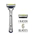 Dorco Pace 6+ Razor for Men: World’s First Six-Blade Design – Pivoting Head for Maximum Coverage – Built-In Fine Sculpting Trimmer – Lubrication Strip with Aloe and Vitamin E – 6 Blades + 1 Handle
