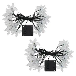 Hardoll 30 LED Solar String Light for Home Garden Decorative Butterfly Shape Outdoor Waterproof Lamp (20Ft, Multicolour-Pack of 2)