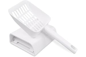 HoaaiGo Cat Litter Shovel Strong ABS Plastic, Cat Large Litter Scoop Set with Holder Durable Litter Tray Scoop Litter Scooper for Cats Pet Scoop Cleanning Tool for Dog Sand Cleaning Supplies Products