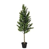 Albero Artificiale A Ombrello 1,8 M – Pianta Finta Realistica Per Interni – In Vaso, Per Soggiorno E Ufficio
