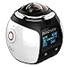 Produktbild HUAXING 360 Kamera HD Ultra Mini Panoramic Camera WiFi 16MP 3D Sports Camera Driving VR Action Camera Video Cam Waterproof 30m,Black