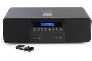 Thomson MIC200IBT Ensemble Audio pour la Maison Système Micro Audio Domestique Noir - (Noir, 50 W, FM, Numérique, Bleu)