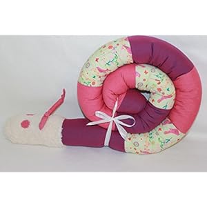 Bettschlange 200 cm Bettschnecke Bettrolle Geschenk Baby Geburt Taufe Lagerungskissen