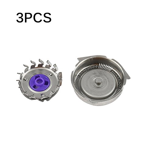 Preisvergleich Produktbild 3 TEILE / SATZ Professionelle Ersatzscherkopf Klingen Schneider Geeignet für Philips Norelco Elektrorasierer HQ8 Silber