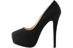 ticticlily Femme Escarpins Mode Élégant High Heels Plateforme Talon Aiguille Robe Chaussures Talons Hauts pour Mariage