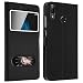Produktbild gemtoo Huawei P20 LITE Hülle mit Window für Huawei P20 LITE, Tasche Schutzhülle Case für Huawei P20 LITE, mehrere (Schwarz)