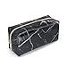 Price comparison product image Marble Makeup Bag, Portable Cosmetic Storage Pouch Pencil Case with Gold Zipper for Ladies/Women (black makeup bag)