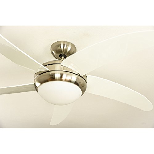 Pepeo Deckenventilator Makkura Chrom gebürstet, Flügel inklusive Fernbedienung 132 cm, weiß, 132012121 - 5