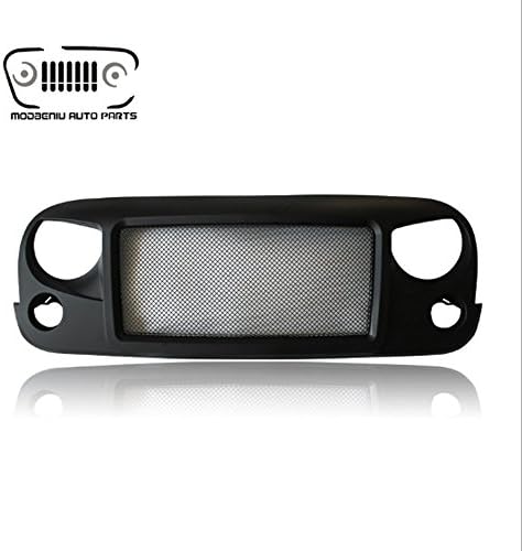 Matte Black Front Grille For Jeep Wrangler 2007-2016 2/4 Doors