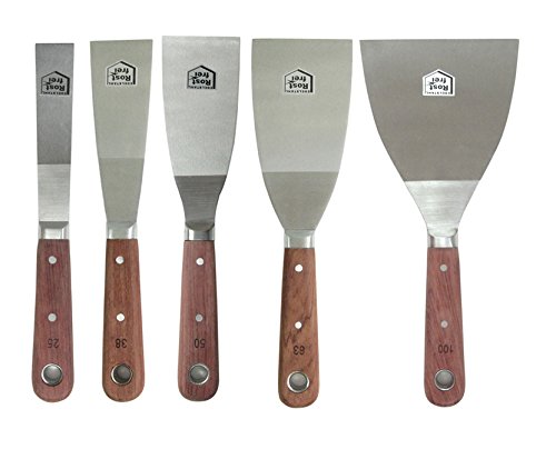 Malerspachtel Set 25+38+50+63+75+100mm durchgehend vernietet Spachtel Stielspachtel Edelstahl rostfrei Malerspachteln Schaber