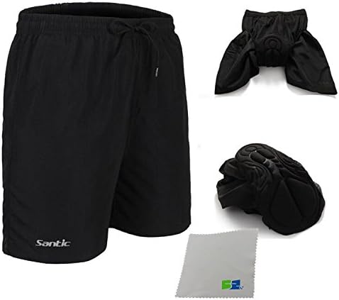 Cycling Shorts, Santic Men's Loose-Fit 4D Padded Breathable Bike Shorts for Sports