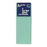 Junior Joy 6229MI Babybett Baumwolle Spannbetttuch, 2 Stück, minze