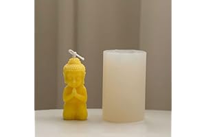 VERCICO Stampo in silicone per candele, a forma di statua di Buddha, stampi per candele, fai da te, per la produzione di candele profumate artigianali fatte a mano