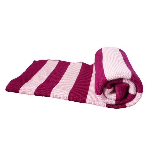 Preisvergleich Produktbild Bio Babydecke Merinowolle kbT Beere / Rose