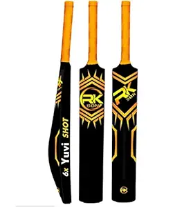 RK SON Cricket Bat English Willow Full Size Cricket Bat for Boy - Black
