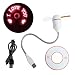Produktbild Kofun Mini Fan, Tragbarer Haltegriff, USB LED Licht Flexible Lüfterkühlung DIY Programm Editierbare Nachricht Für PC Laptop USB Schreiben Text Lüfter - Rot (Mit Red Disc)