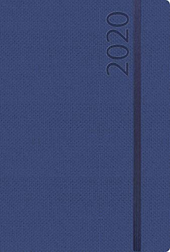 Agenda Struktur dunkelblau L 2020: Terminplaner groß. DIN A5 Terminkalender Ringbuch mit Wochenkalender, Gummiband und Jahresplaner 2020/2021