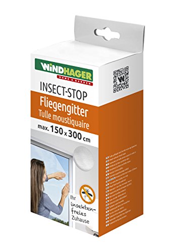 Windhager Insektenschutz PLUS Fliegengitter, 150 x 300 cm, weiß - 4