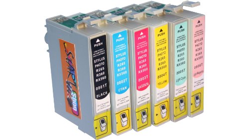 Start - 6x Ersatz Reinigungspatronen kompatibel T0801, T0802, T0803, T0804, T0805, T0806