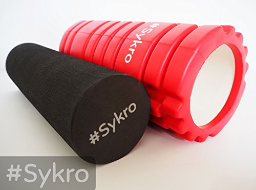 2in1 Faszienrolle Massagerolle – E-Book inklusive! – #Sykro „Double“ intensivere Massage durch optimierte Struktur - 2