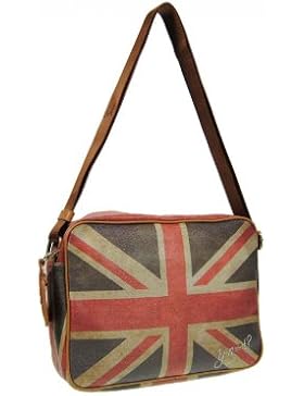 Y NOT? Kleines Reporter Bag mit Flagge UK (B x H x T) ca. 29 x 21,5 x 8 cm