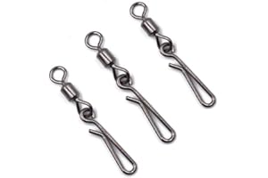 Phad Fishing 100 Pezzi Girelle Rolling e Moschettoni Faster Pesca Giratorios Connectadores in Acqua Dolce o Acqua Salata