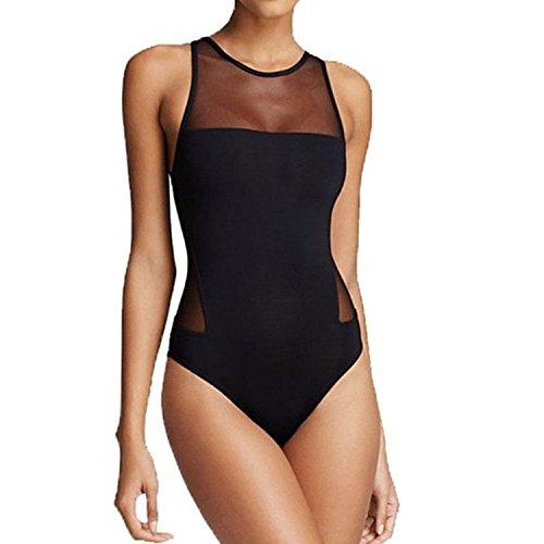 iEFiEL Eleganter Damen Wellness Schlankheits Badeanzug Schwimmanzug -Einteiler Bademode mit Schwimmerrücken