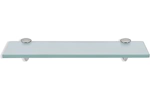 ‎JIUBIAZ Jiubiaz Glasablage Glasregal, Wandregal Mattglas mit 8mm ESG Sicherheitsglas und Halterung, perfekt geeignet als Duschregal/Badablage für Bad, Küchen,Balkon, Verschiedene Größen (30x10x0.8 cm)