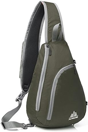 GSTEK Shoulder Backpack Sling Chest Crossbody Bag Pack for Daily Use, Outdoor Sports, School, Travel - Army Green