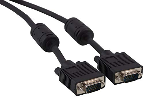 EPHY - Cable de TV Externo SVGA/VGA para Monitor TFT de PC o portátil, Cable Macho a Macho, Cable Triple blindado de 15 Pines Totalmente cableado, 1 Metro
