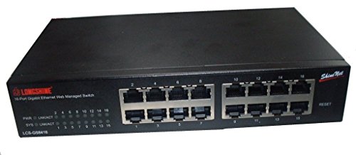 Longshine Switch 16x GE GS8416 Web Smart Parallel-Adapter