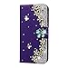 Produktbild Mlorras Hülle für Huawei Mate 20 Lite, Schmetterling Strass Leder Handyhülle Klappbares Brieftasche Schutzhülle Wallet Case Cover mit Integrierten Kartensteckplätzen Lila