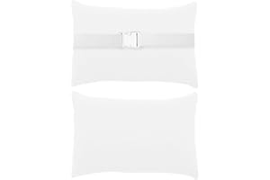Heavyoff Oreiller de Chaise Longue, Appuie-Tête de Chaise Longue Bain de Soleil Coussin Oreiller de Transat pour Chaises Pliantes, Blanc