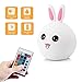 Produktbild LED Nachtlicht,Silikon Multifunktionaler Fernbedienung USB Wiederaufladbar für Baby Kinder Erwachsene Schlafzimmer Wohnzimmer
