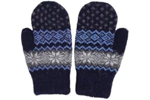 JINTN Women Winter Knit Gloves Snow Pattern Ripple Mittens Fleece Lining Thicken Plush Hand Warmer Elastic Cuff Thermal Ski Glove Outdoor Cold Weather Glove Xmas Gifts