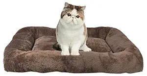 HappyCare Textiles HCT-REC-007 Ultra soft Sherpa bolster Pet bed, 30