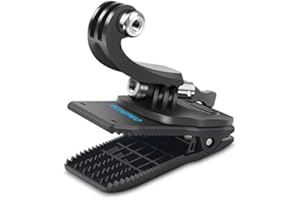 TELESIN Eyeon Sac à dos rotatif à 360 degrés avec fixation rapide à clip rapide avec crochet en J détachable pour GoPro Hero 2018 8 7 6 5 4 Session, Xiaomi YI, AKASO, Campark, 360 One r x, DJI OSMO caméra