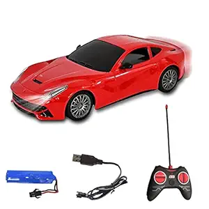 WISHKEY Plastic Realistic & Classy Modern Design High Speed Rechargeable Remote Control Racing Car , RC Vehicle Toy for Kids (Pack of 1, Multicolor)